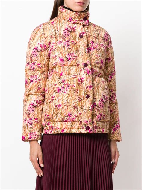 prada floral print puffer jacket|prada puffer jacket men.